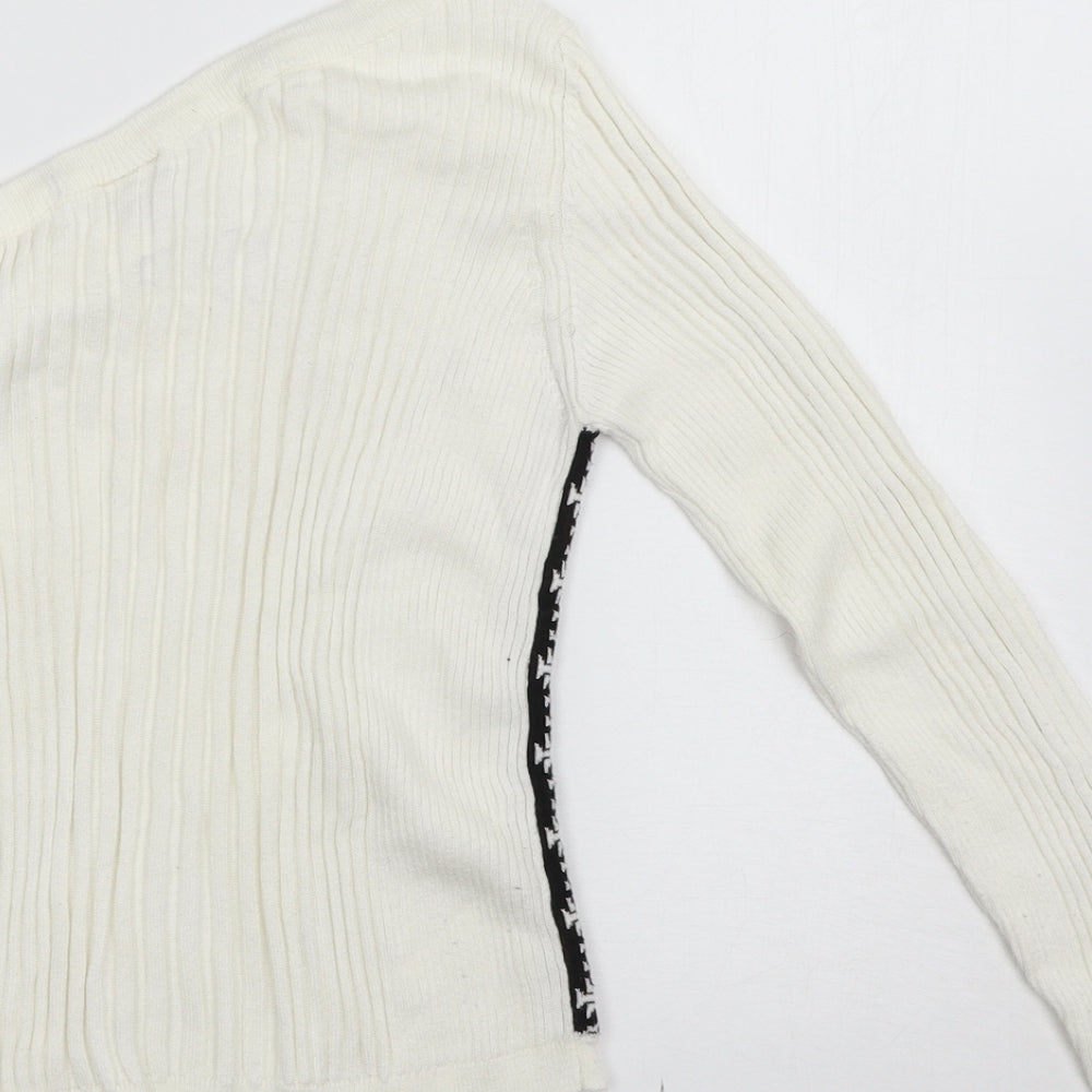 River Island Girls White   Pullover Jumper Size 11 Years