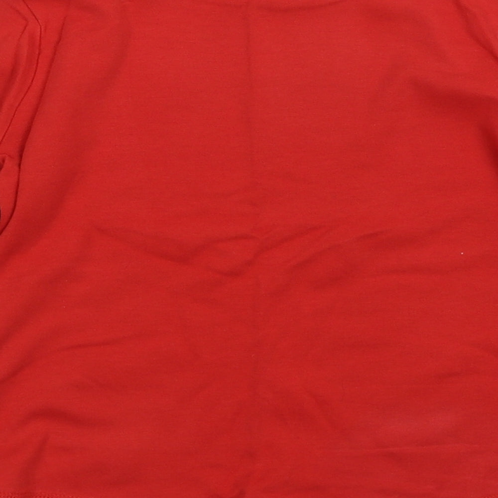 George Boys Red Solid   Pyjama Top Size 9-10 Years  - Christmas pyjama top