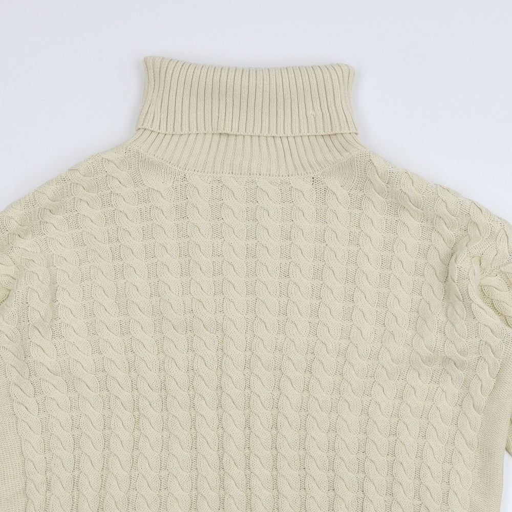 H&M Womens Beige Houndstooth  Jumper Dress  Size L