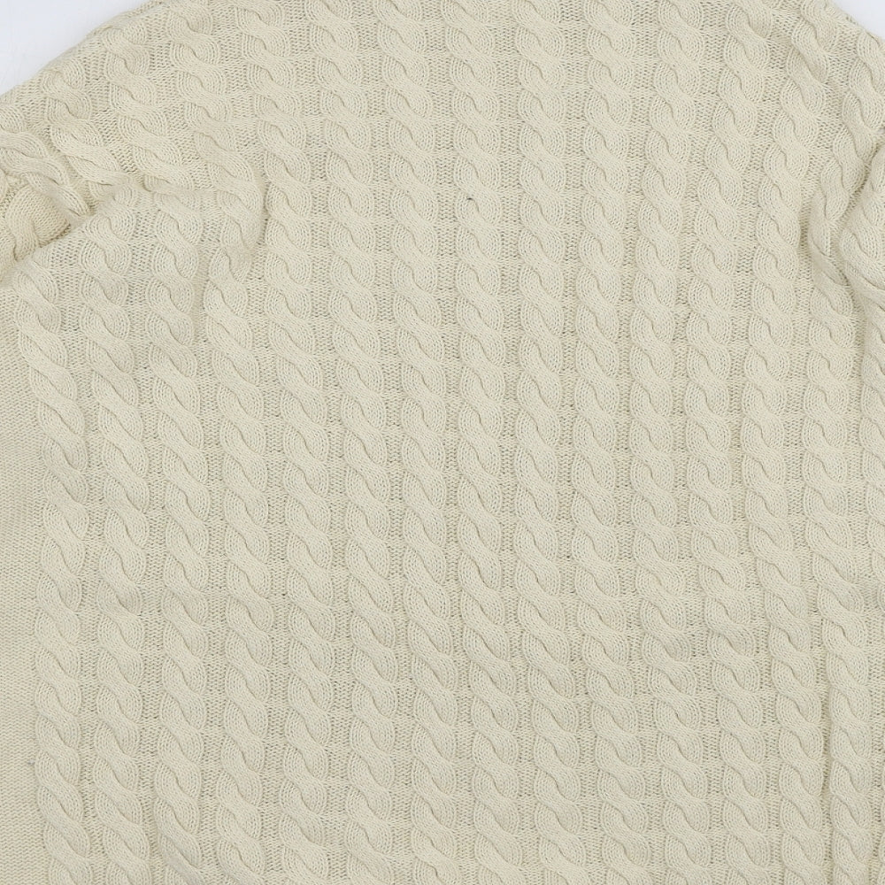H&M Womens Beige Houndstooth  Jumper Dress  Size L