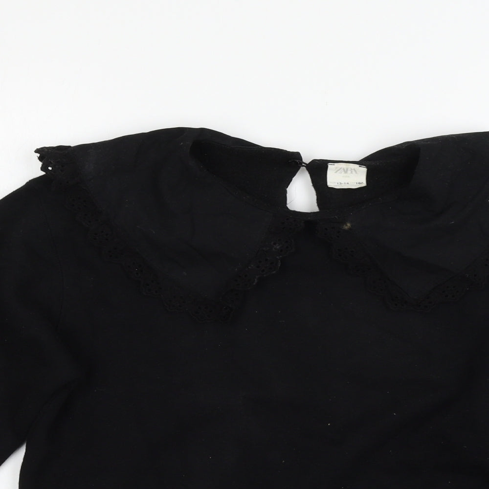 Zara Girls Black   Pullover Jumper Size 13-14 Years