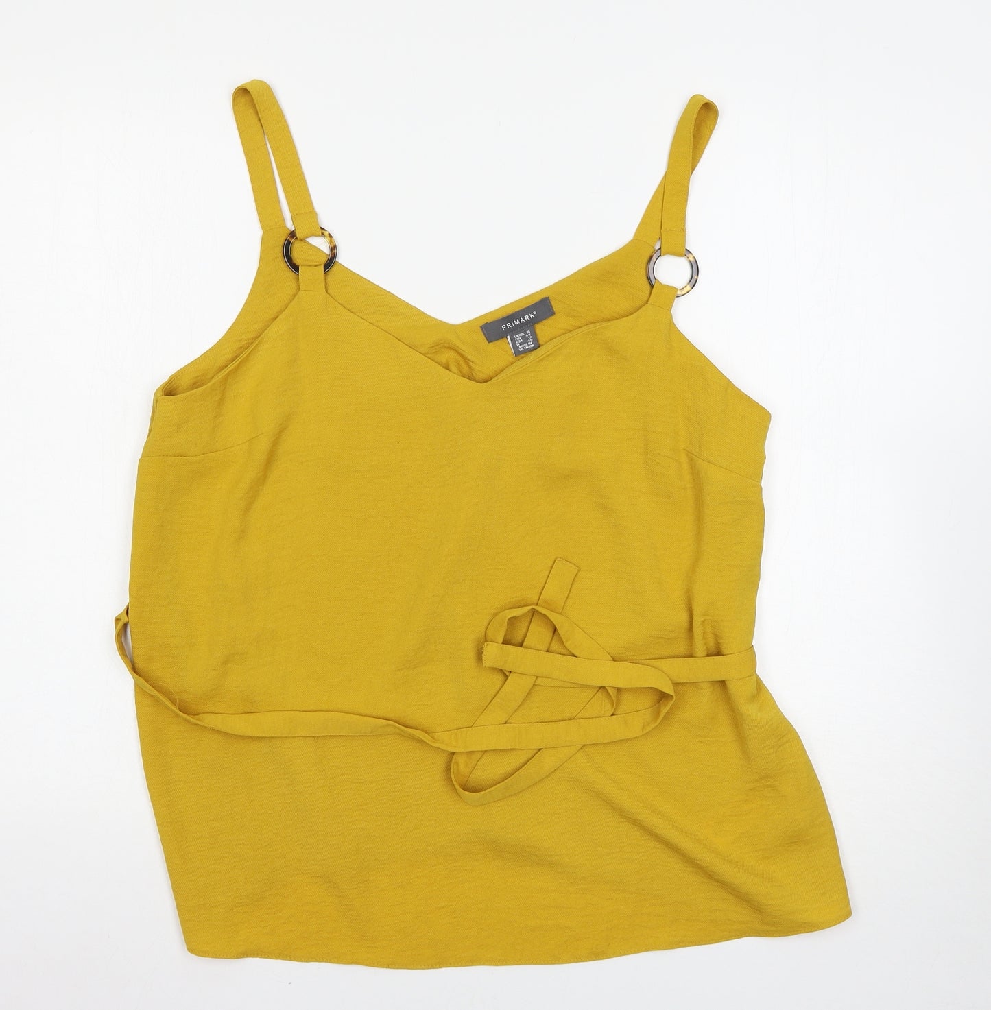 Primark Womens Yellow   Basic Tank Size 16