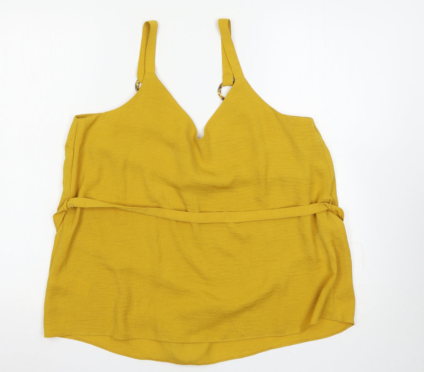 Primark Womens Yellow   Basic Tank Size 16