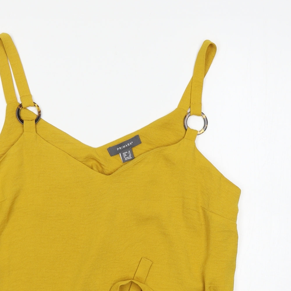 Primark Womens Yellow   Basic Tank Size 16