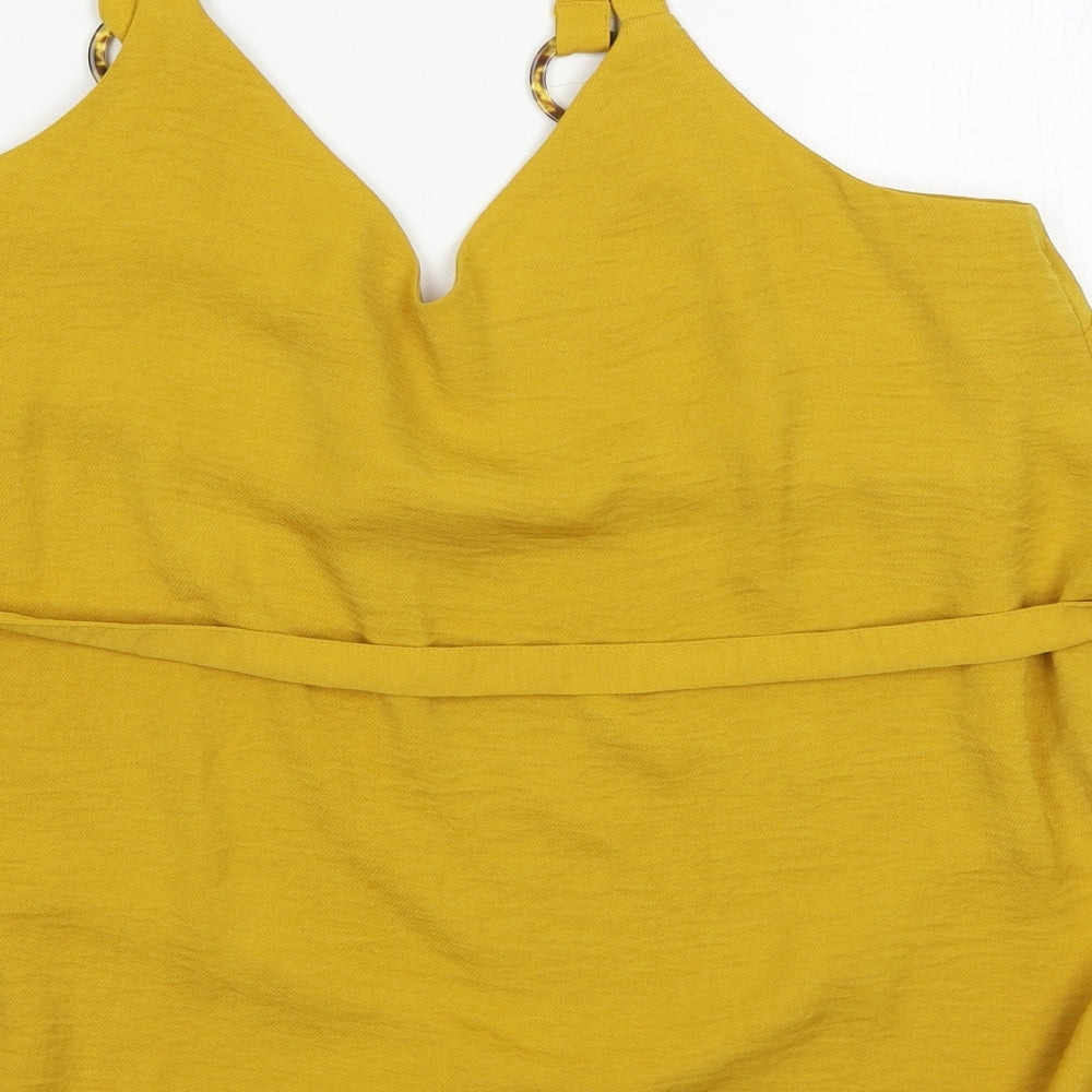 Primark Womens Yellow   Basic Tank Size 16