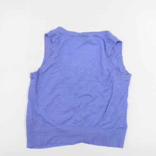 H&M  Womens Blue   Vest Jumper Size 14