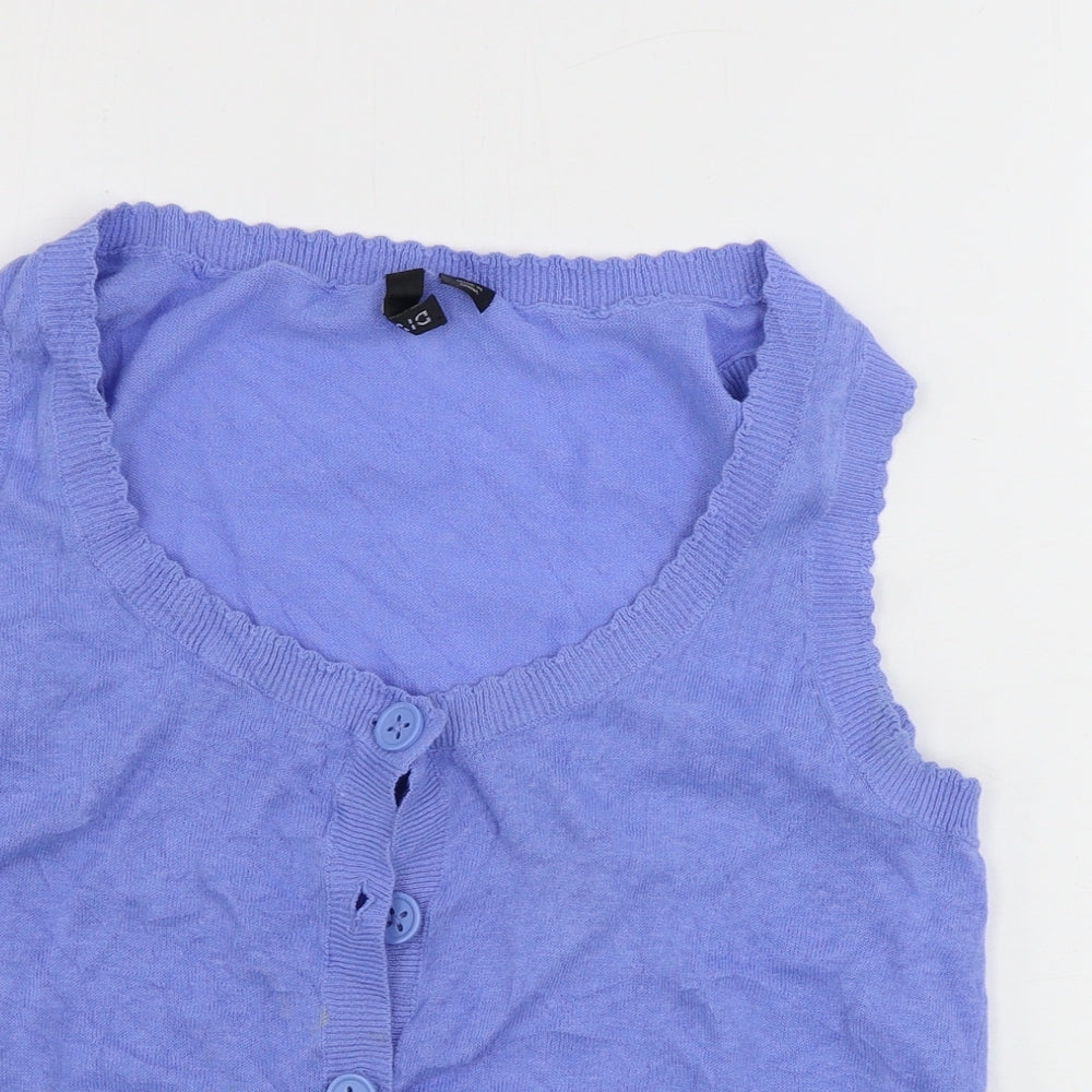 H&M  Womens Blue   Vest Jumper Size 14