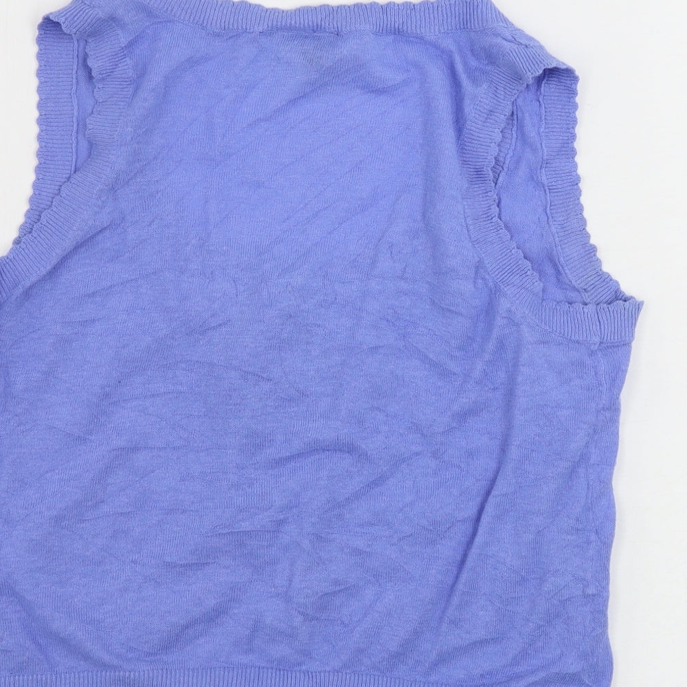 H&M  Womens Blue   Vest Jumper Size 14