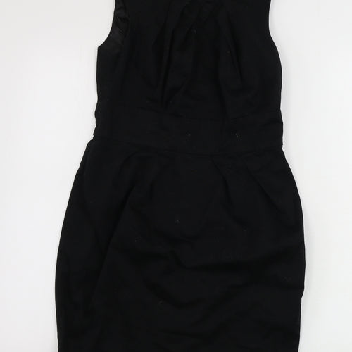 New Look  Womens Black Houndstooth  Bodycon  Size 10