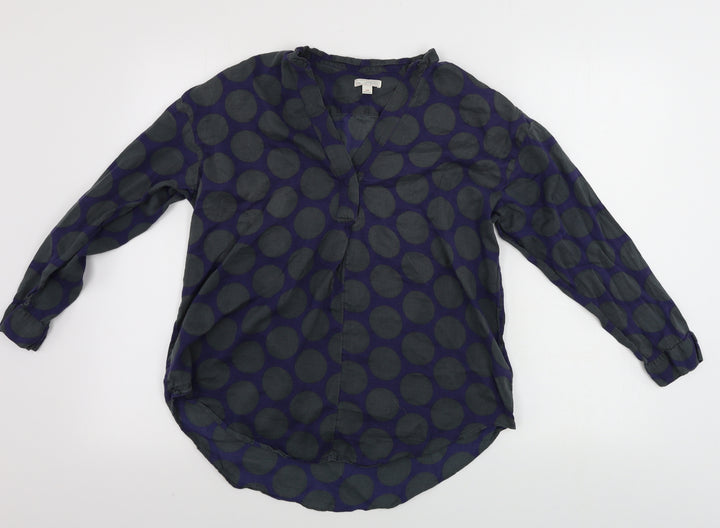 Gap Womens Blue Polka Dot Basic Blouse Size S