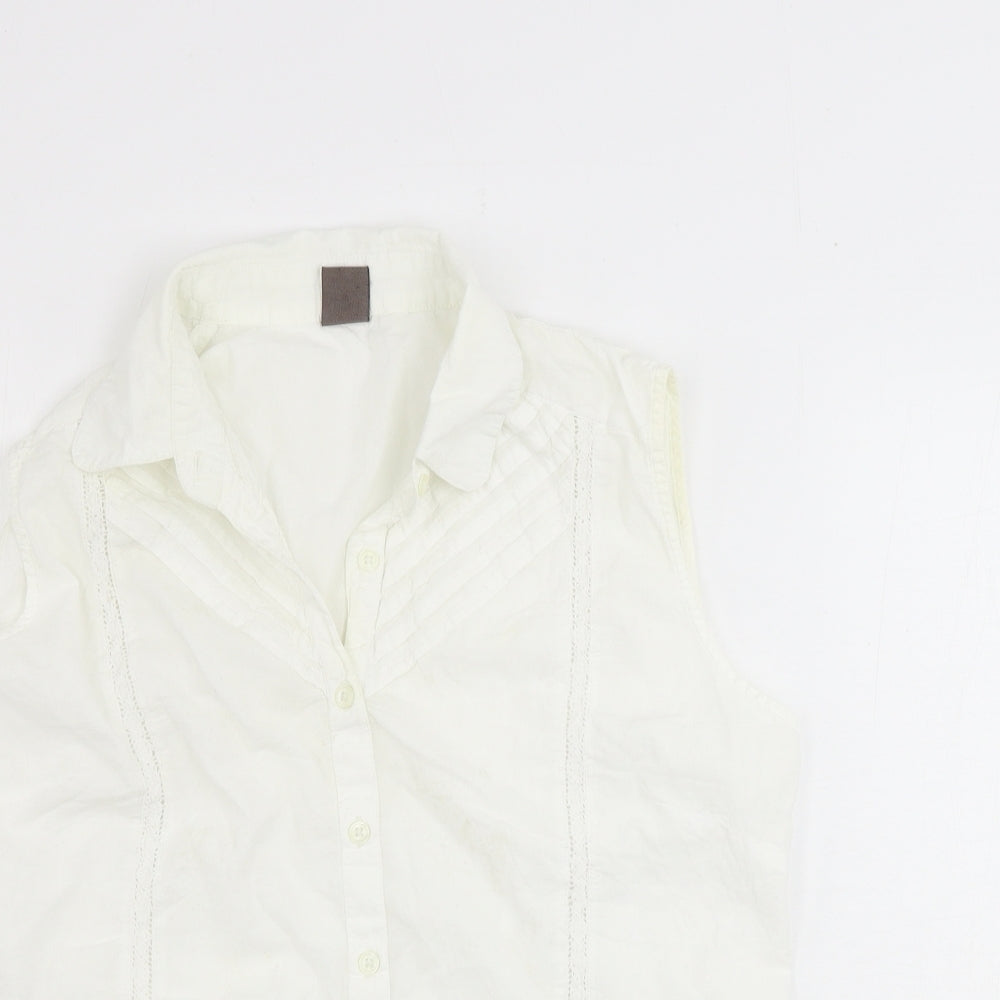 TU Womens Ivory   Basic Blouse Size 10