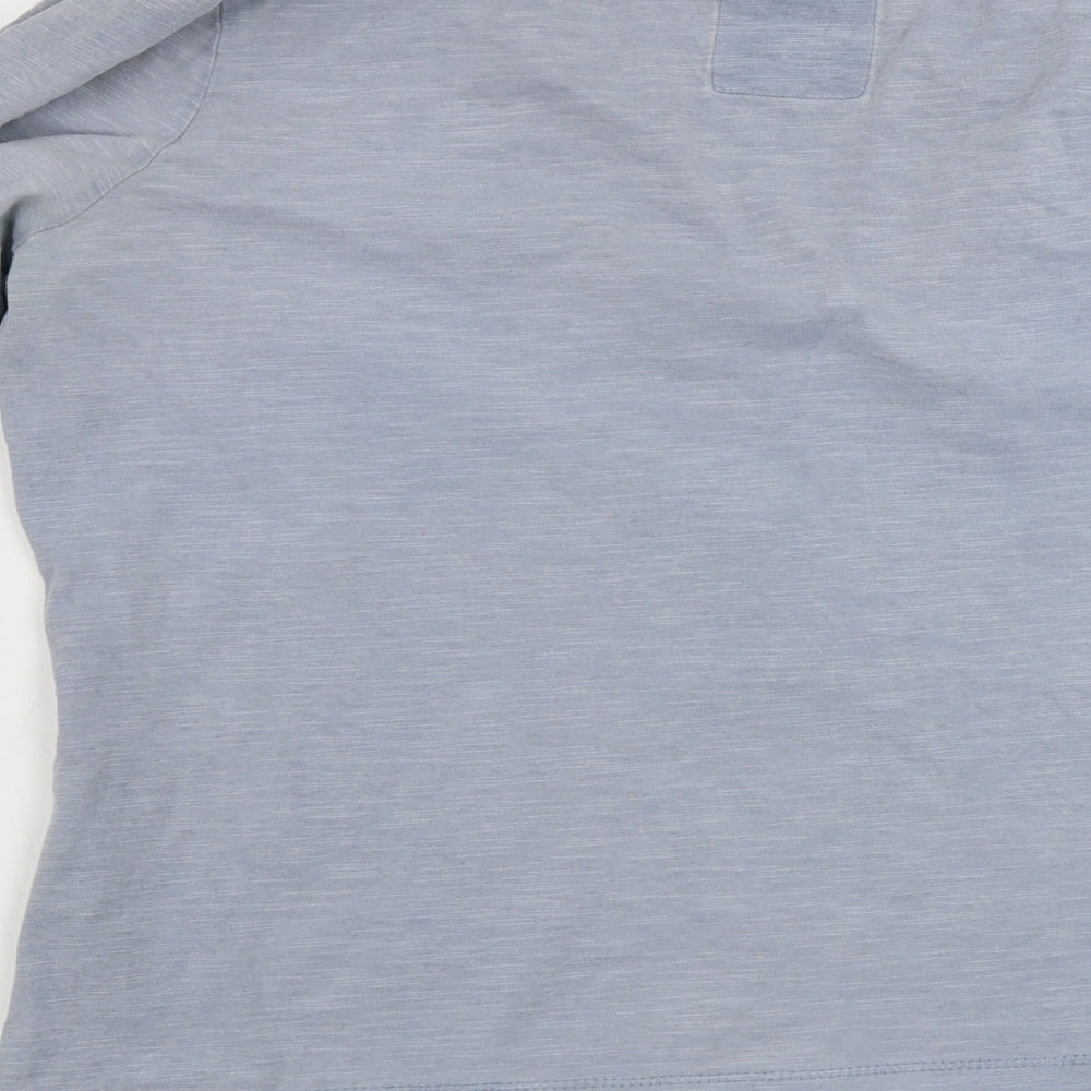 Kangaroo  Womens Blue Houndstooth  Basic T-Shirt Size 10