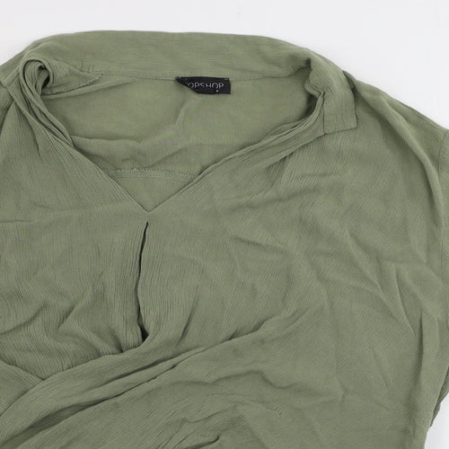Topshop  Womens Green   Basic Blouse Size 8