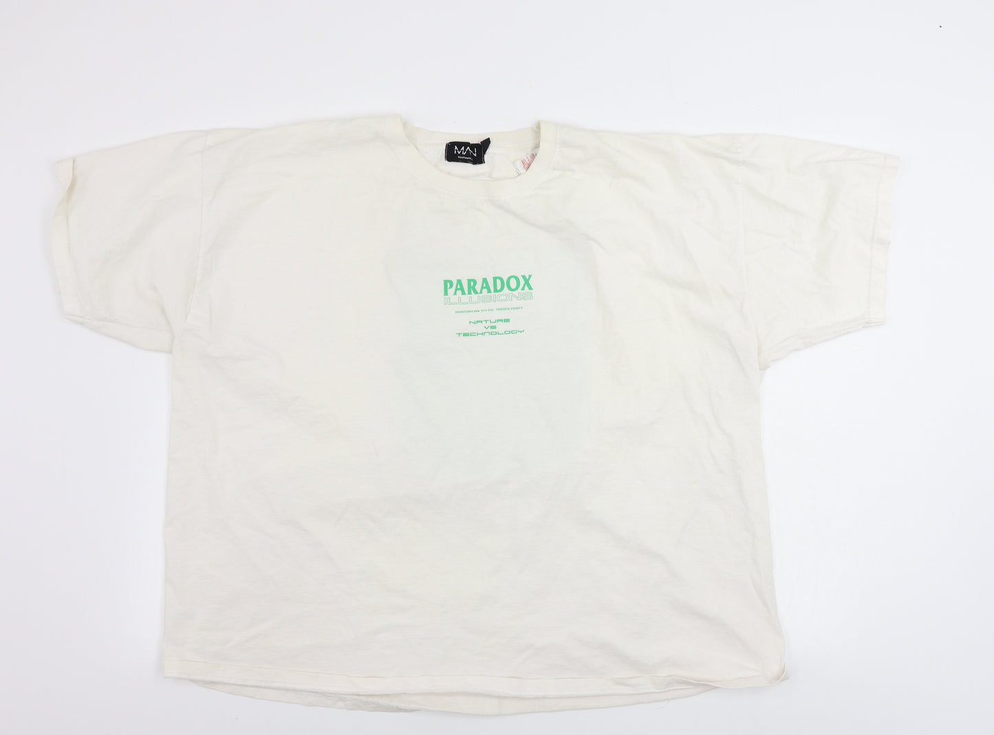 Boohoo  Mens White    T-Shirt Size 3XL