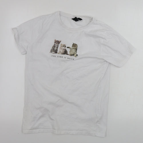 New Look  Womens White   Basic T-Shirt Size 10