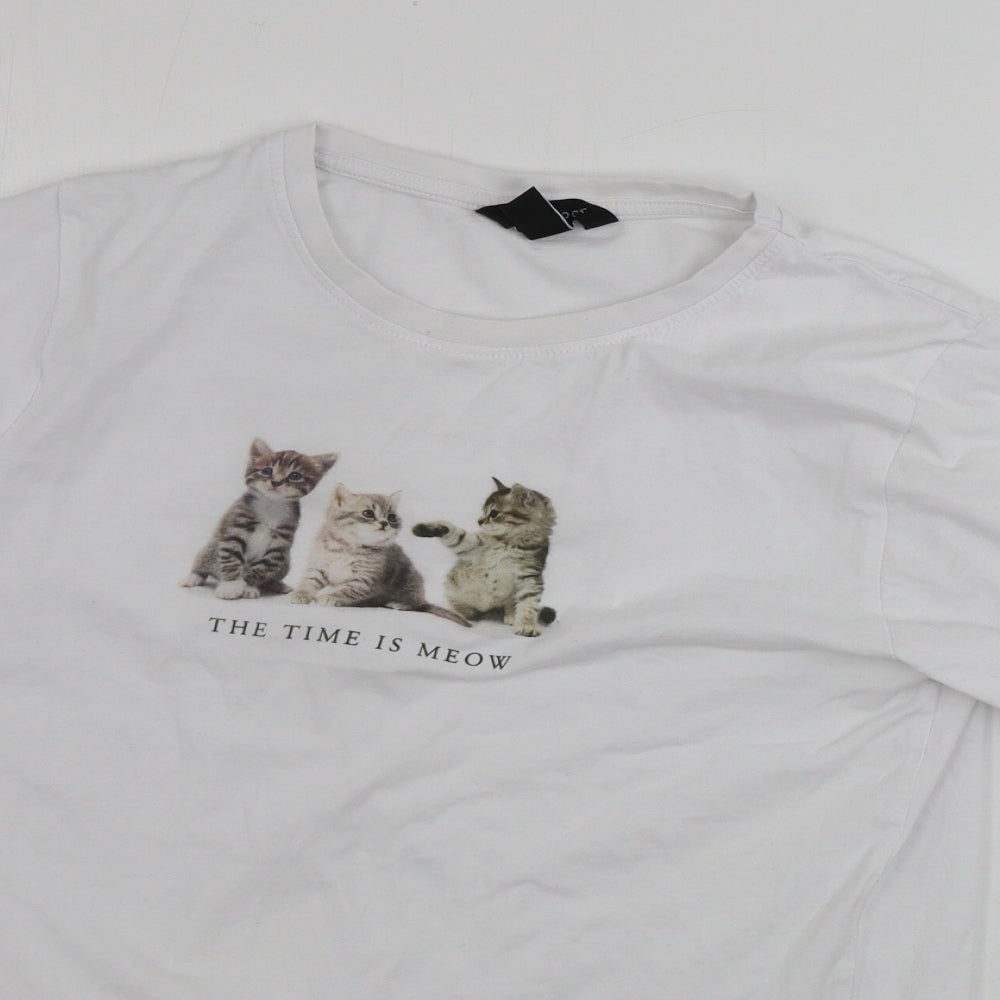 New Look  Womens White   Basic T-Shirt Size 10