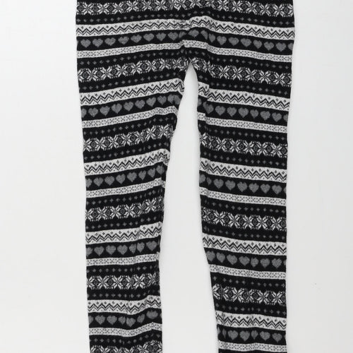 Primark  Girls White Geometric  Sweatpants Trousers Size 11-12 Years