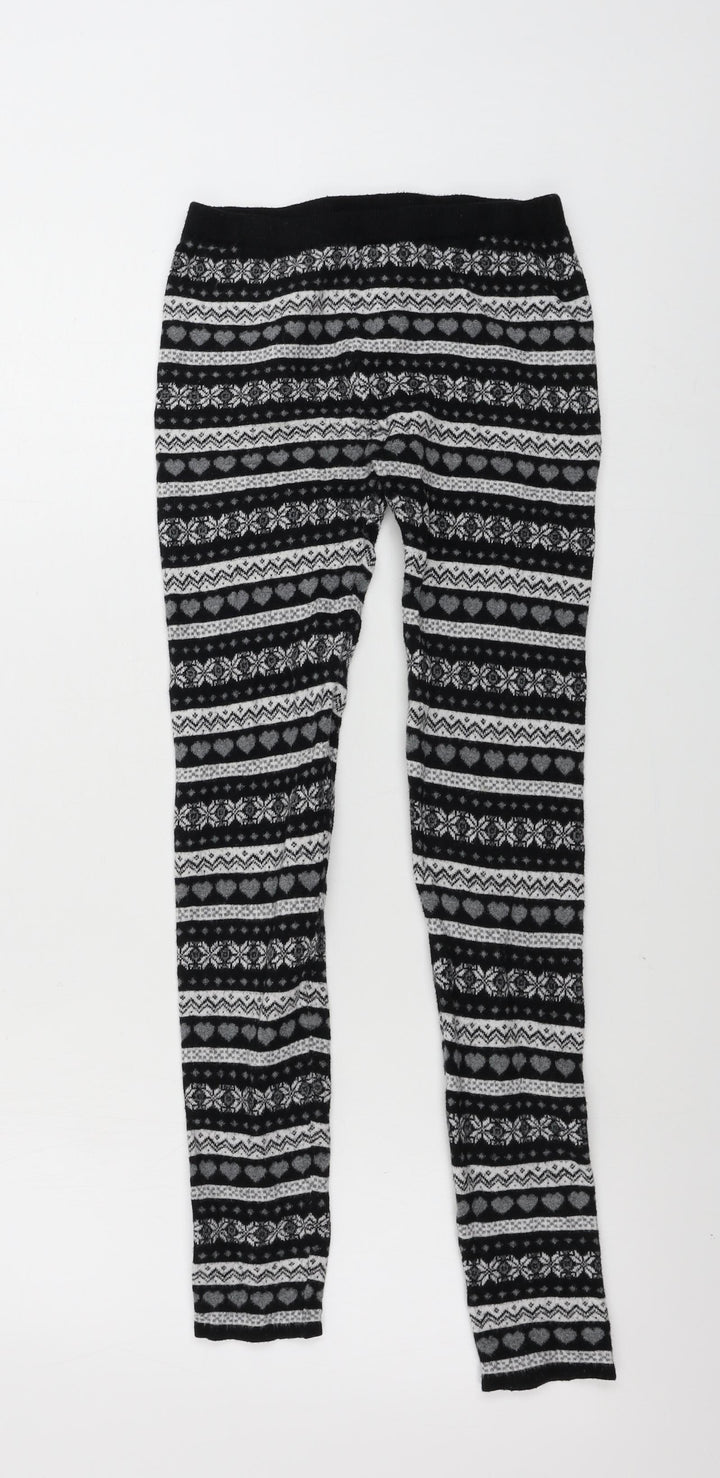 Primark Girls White Geometric Sweatpants Trousers Size 11-12 Years