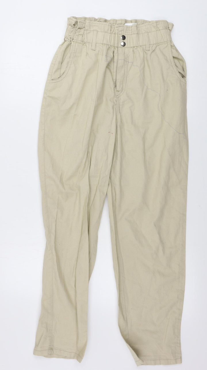 H&M  Womens Beige   Trousers  Size 12 L27 in