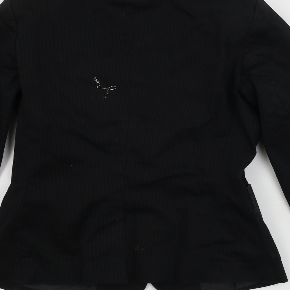 New Look Womens Black Striped  Jacket Blazer Size 10