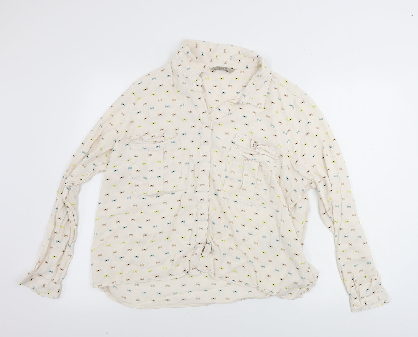 Marks and Spencer  Womens Beige   Basic Button-Up Size 18