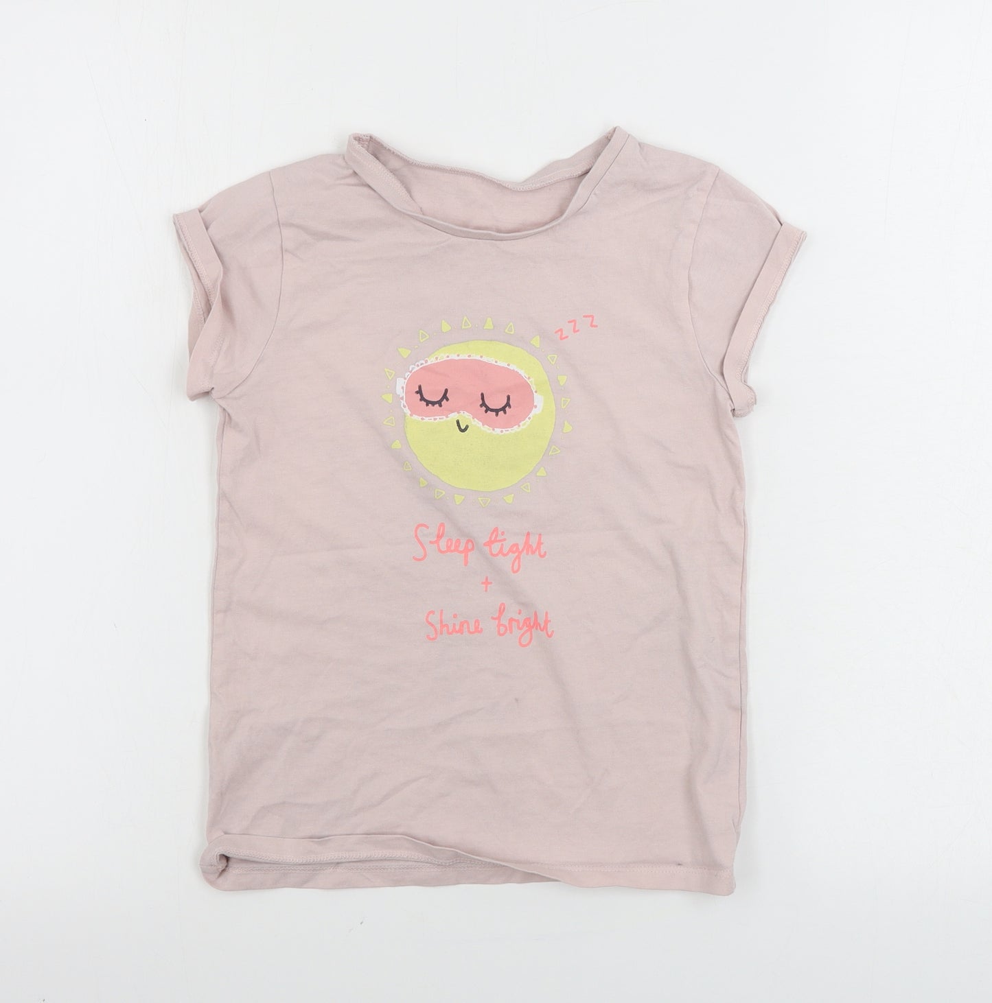 George  Girls Pink   Basic T-Shirt Size 7-8 Years
