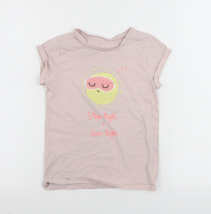 George  Girls Pink   Basic T-Shirt Size 7-8 Years
