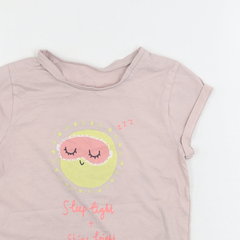 George  Girls Pink   Basic T-Shirt Size 7-8 Years