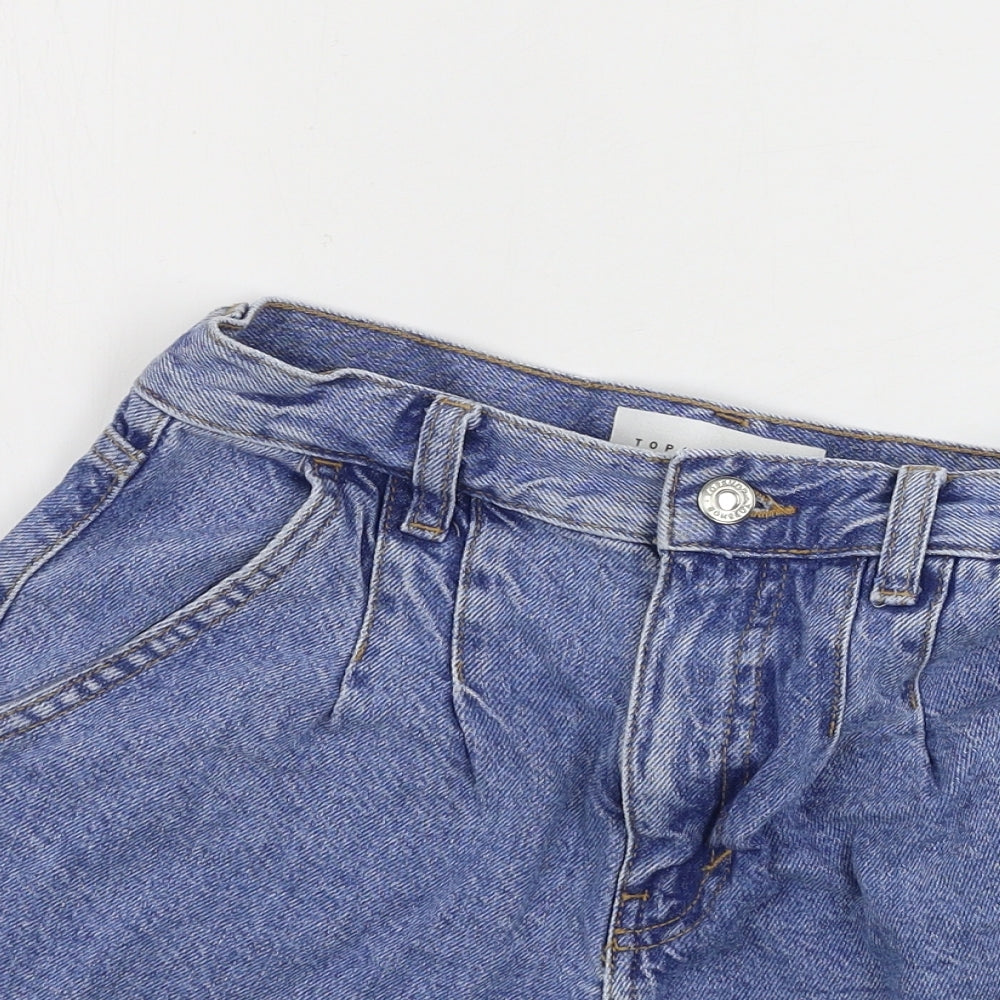 Topshop Womens Blue   Cut-Off Shorts Size 6