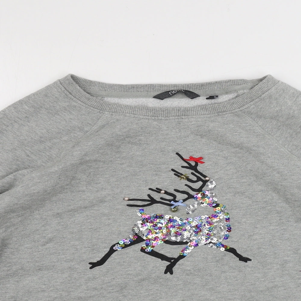 NEXT  Womens Grey   Pullover Jumper Size 6  - Christmas Jumper