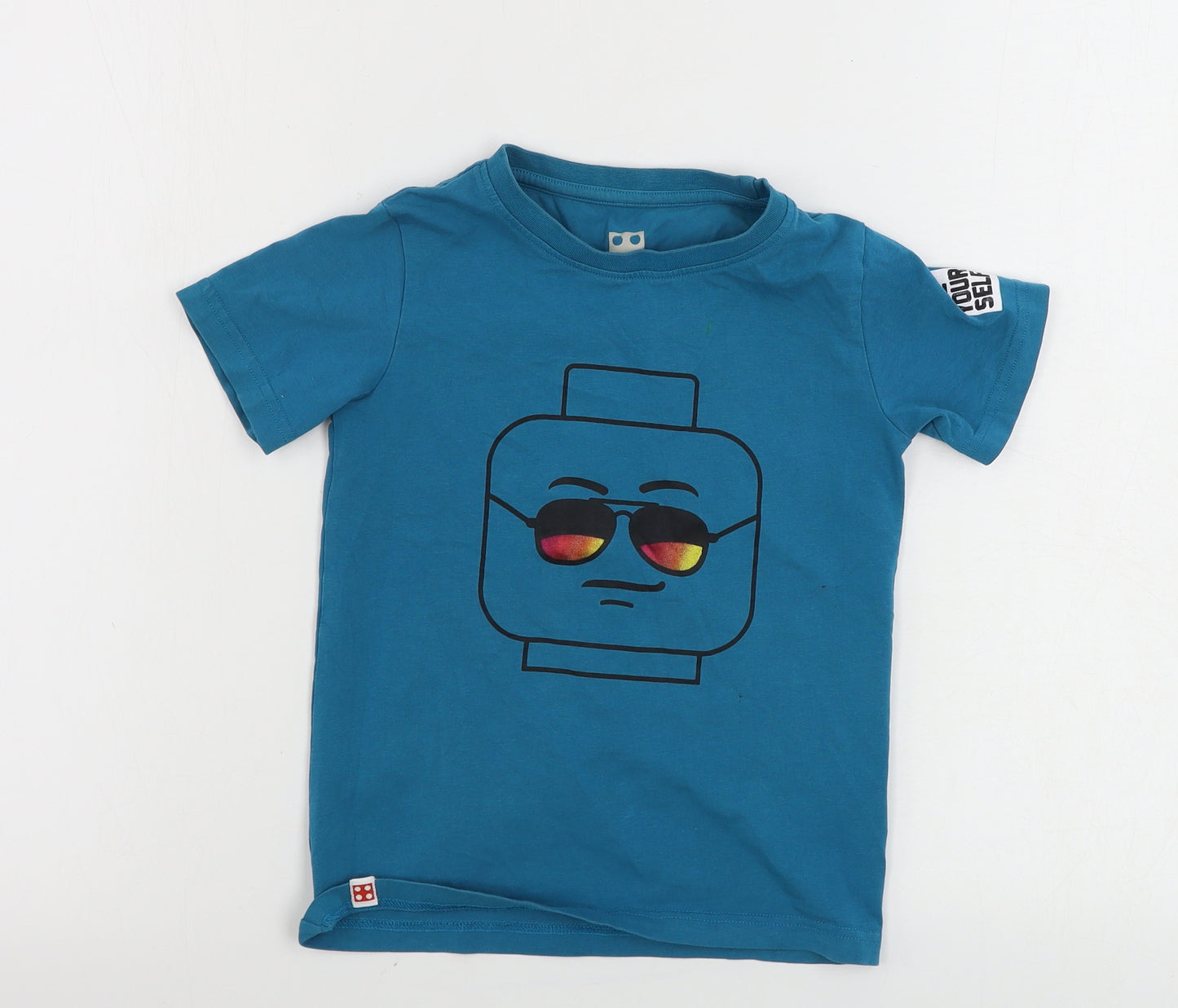 Preworn  Boys Green   Basic T-Shirt Size 6-7 Years