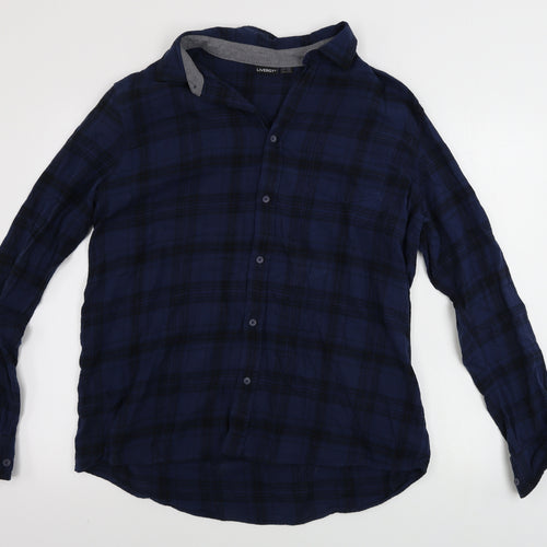 Livergy Mens Blue Check   Button-Up Size XL