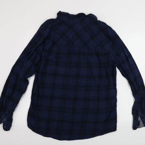 Livergy Mens Blue Check   Button-Up Size XL