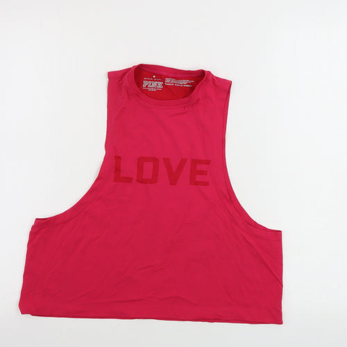 PINK Womens Pink   Basic Tank Size XS