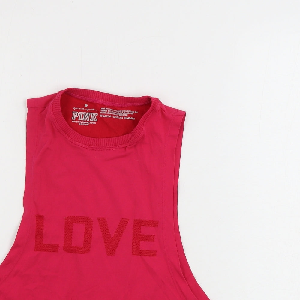 PINK Womens Pink   Basic Tank Size XS