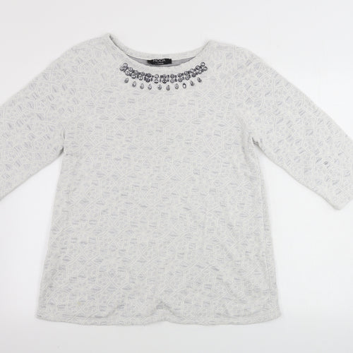 George  Womens White   Pullover Jumper Size 16