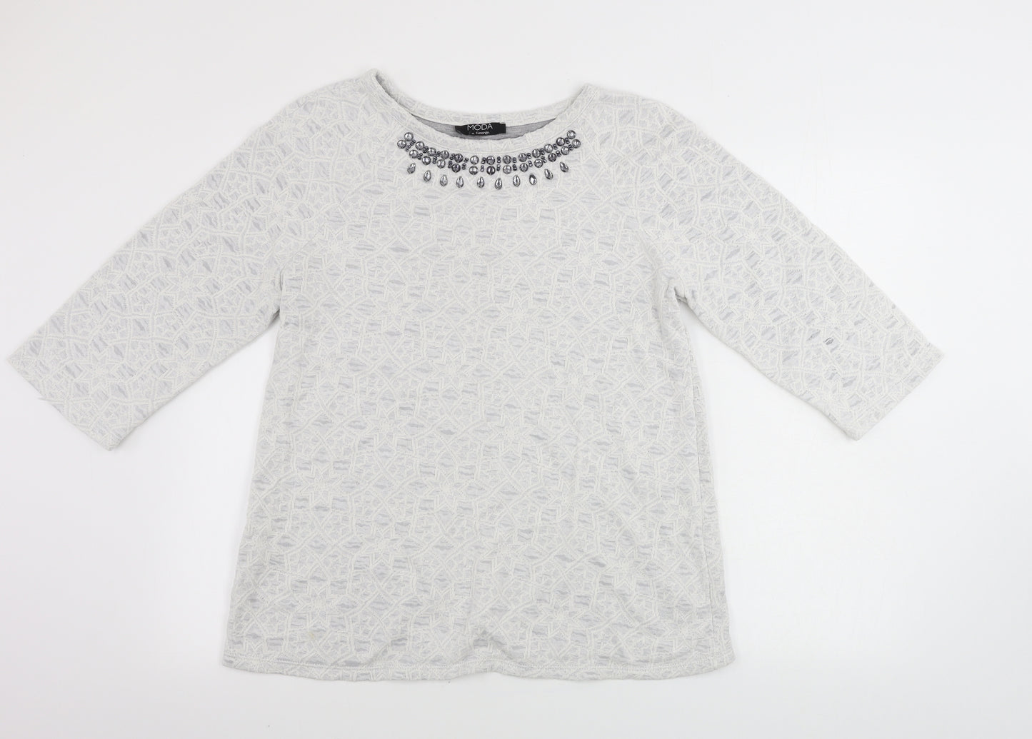 George  Womens White   Pullover Jumper Size 16