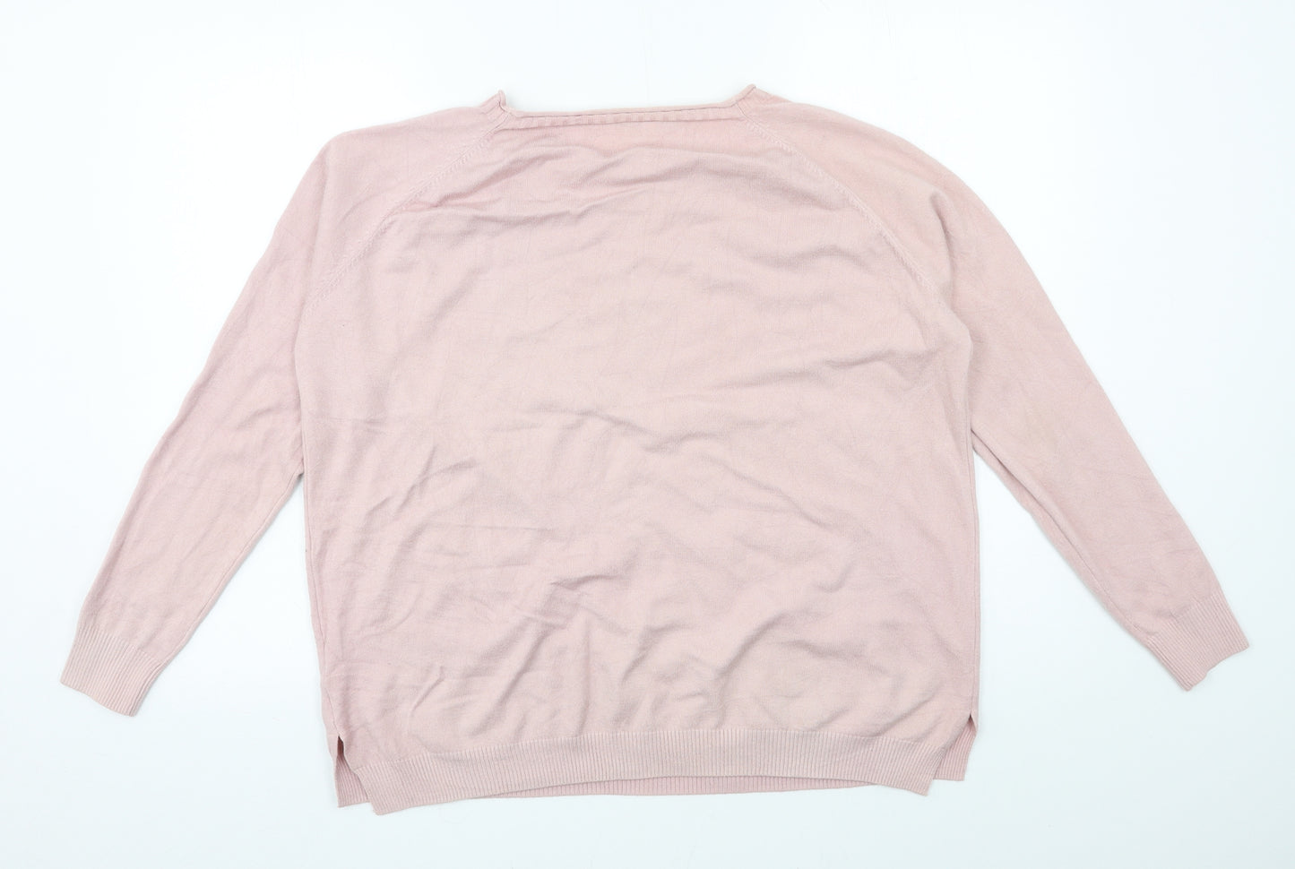 Bluoltre Womens Pink  Knit Pullover Jumper Size S