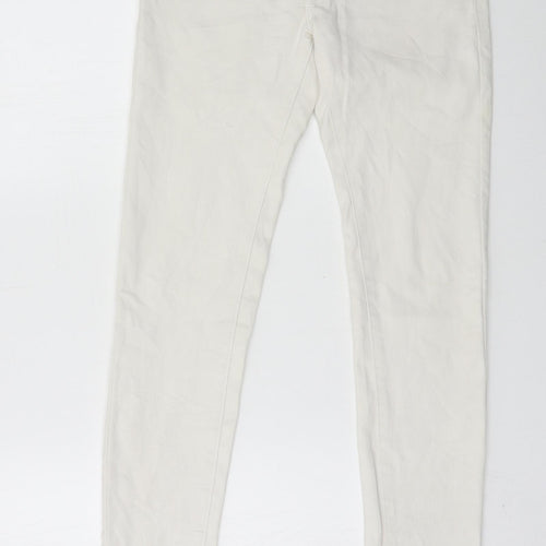 LD Style Womens White  Denim Skinny Jeans Size 8 L30 in