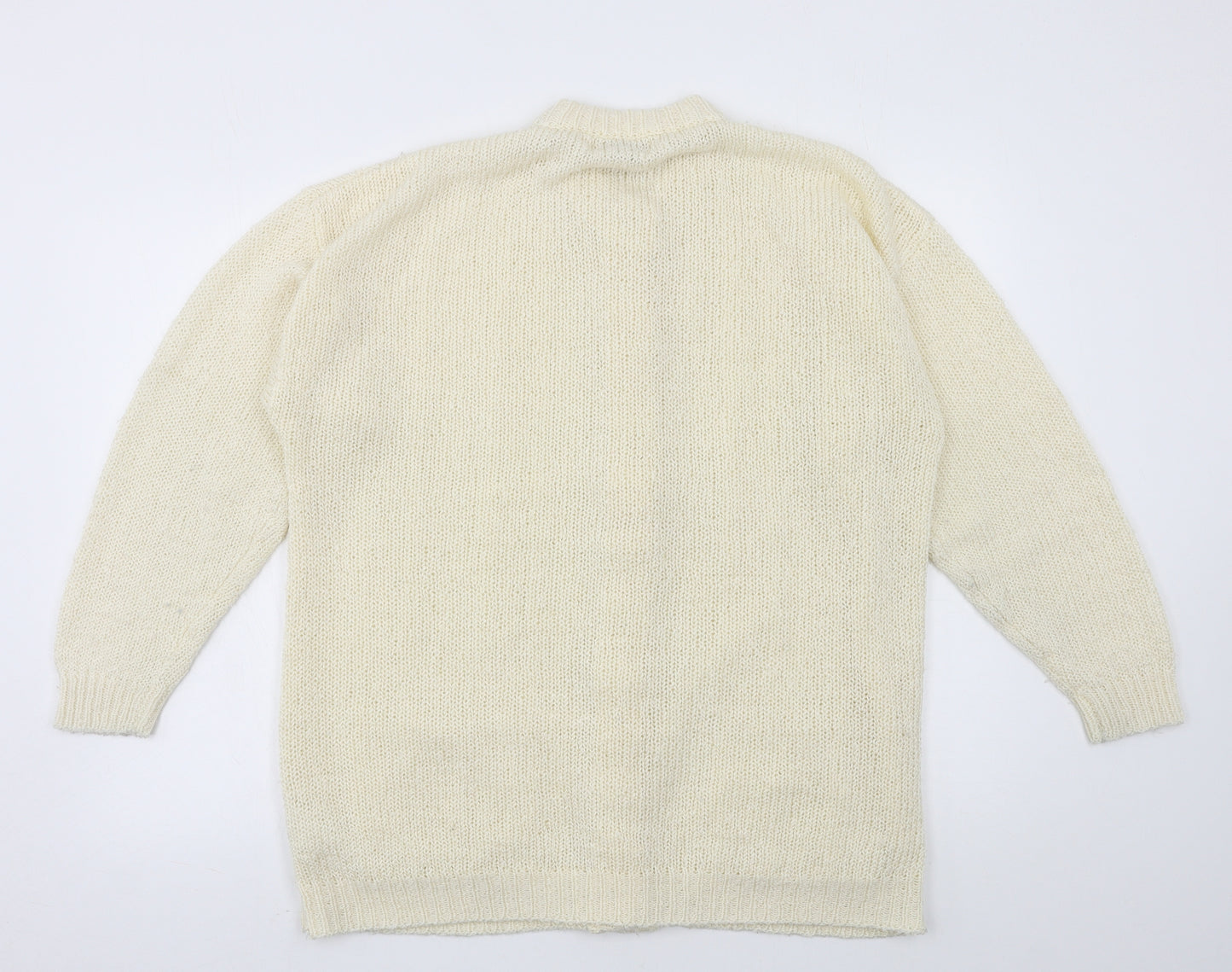Prestige Womens Ivory  Knit Cardigan Jumper One Size