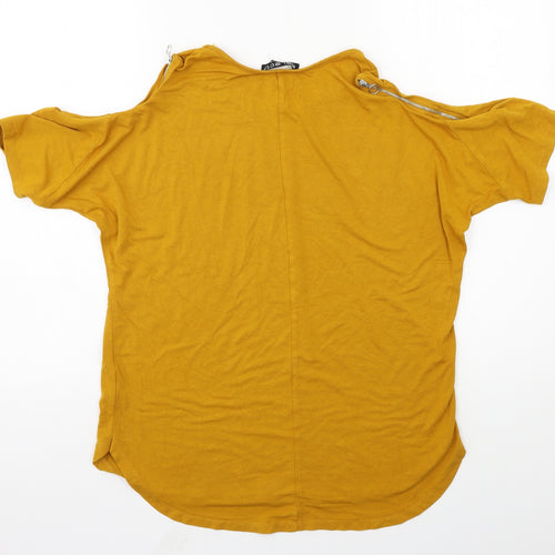 Select Womens Orange  Jersey Basic T-Shirt Size 14