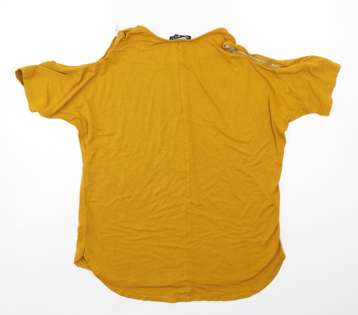Select Womens Orange  Jersey Basic T-Shirt Size 14
