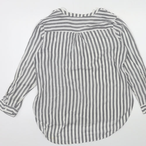 Primark Womens White Striped  Basic Blouse Size 16