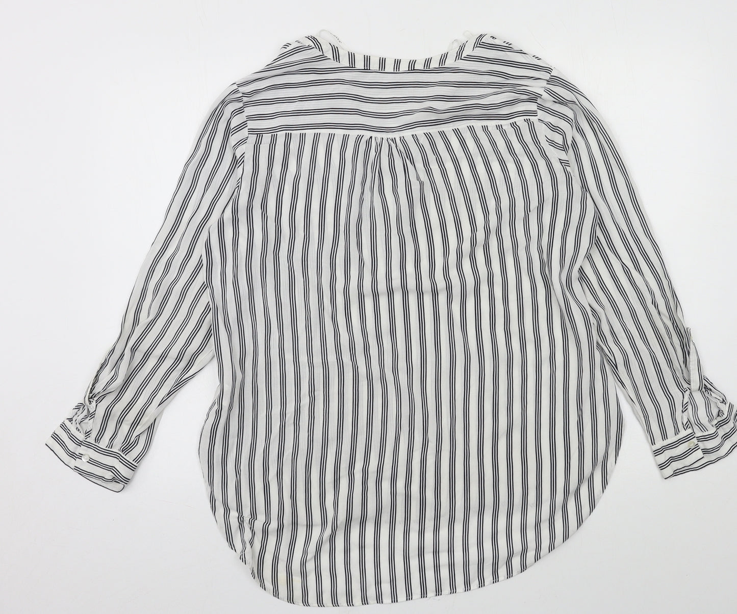 Primark Womens White Striped  Basic Blouse Size 16
