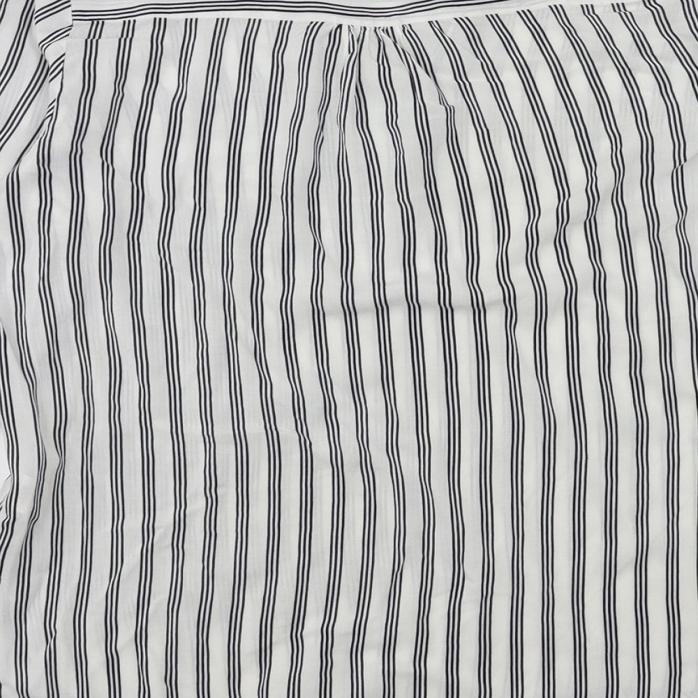 Primark Womens White Striped  Basic Blouse Size 16