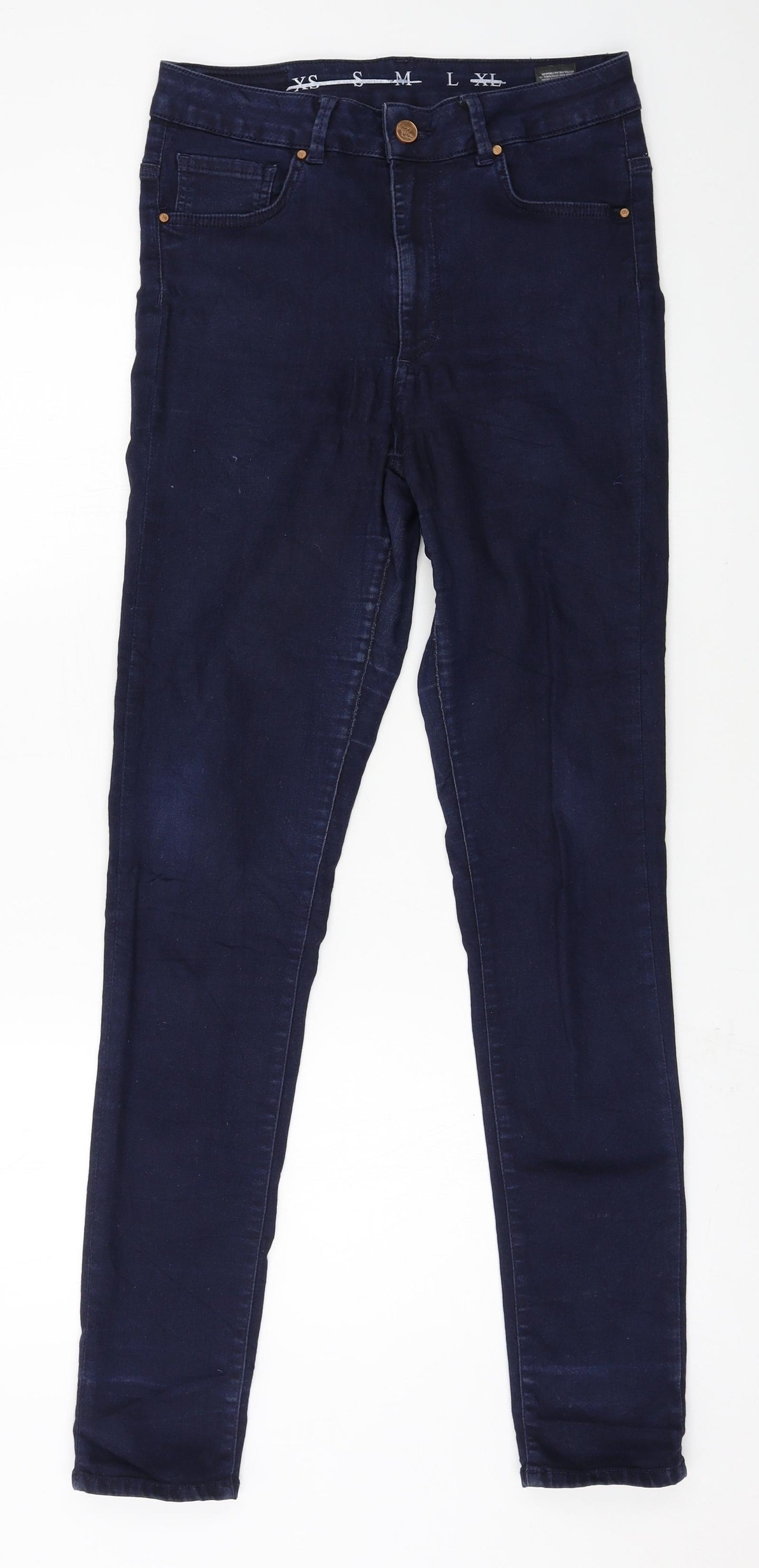 Never Denim Womens Blue  Denim Skinny Jeans Size L L31 in