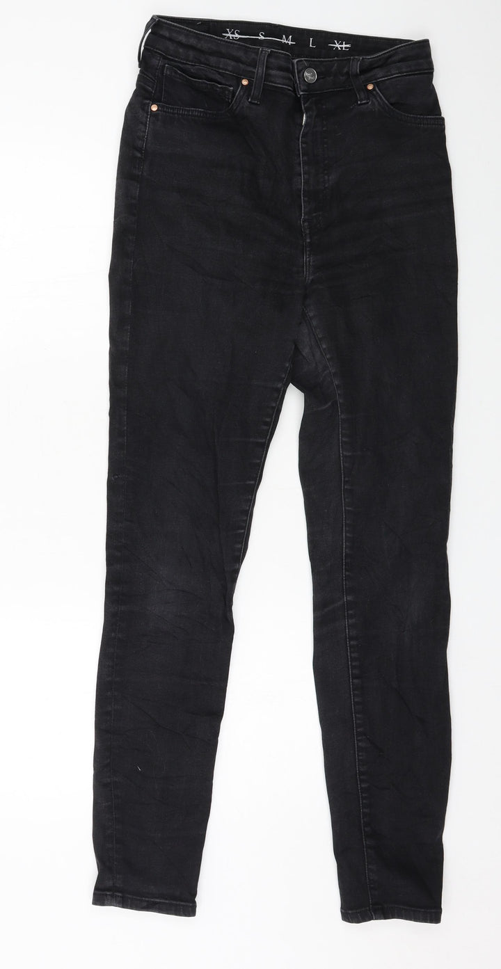 Never Denim Womens Grey Denim Skinny Jeans Size L L30 in