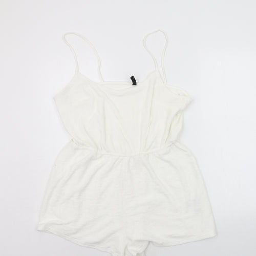 Divided Womens White   Jumpsuit One-Piece Size L