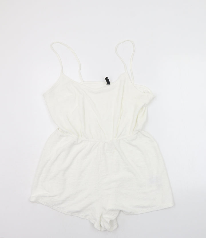 Divided Womens White   Jumpsuit One-Piece Size L