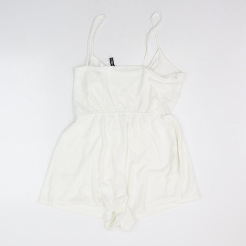 Divided Womens White   Jumpsuit One-Piece Size L